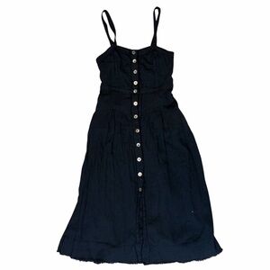 Elegant Black Button-Down Dress